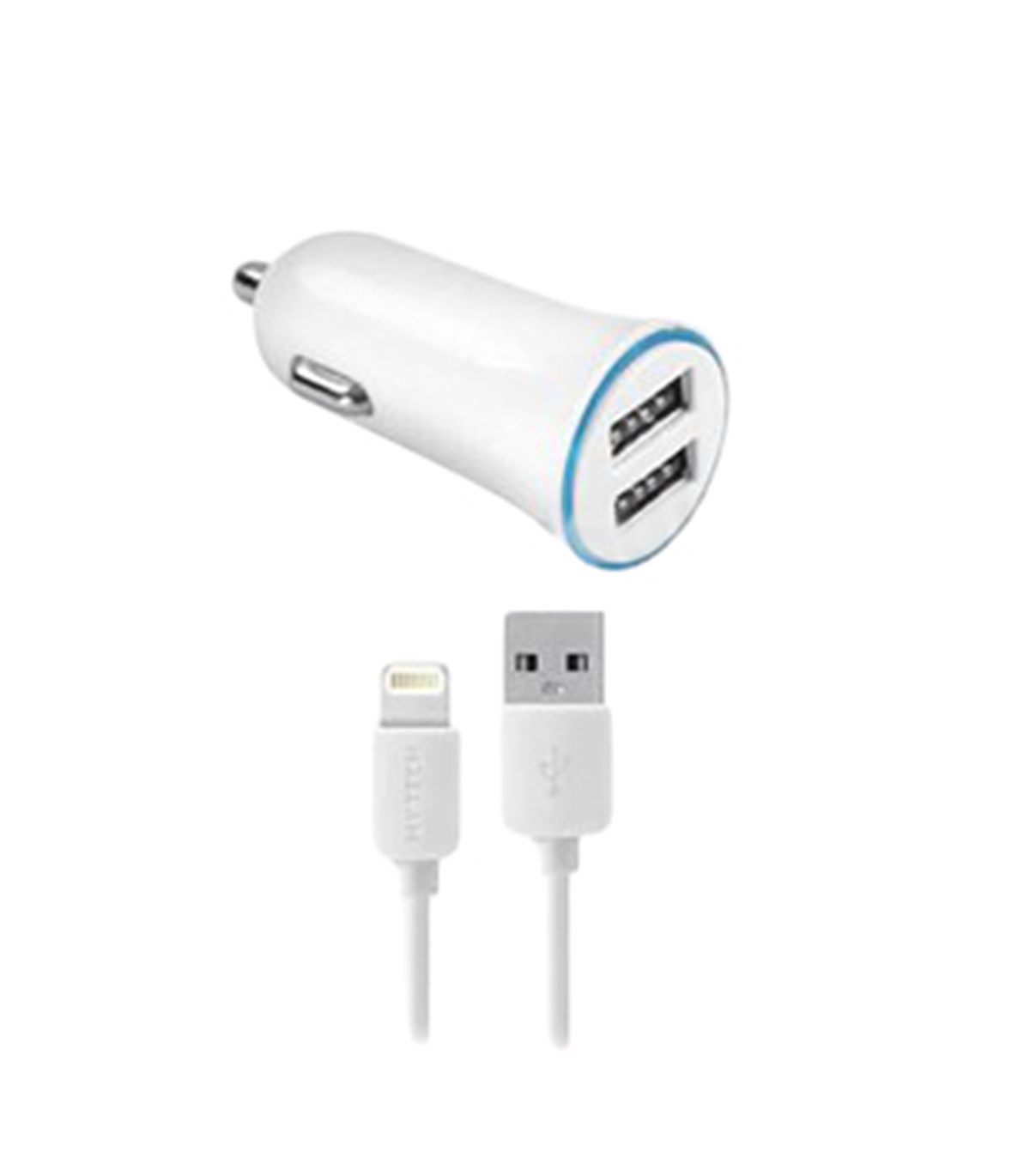 AUE Depon HYTECH HY-A48 Şarj Kablosu 2 USB Araç Şarjı İphone Kablo